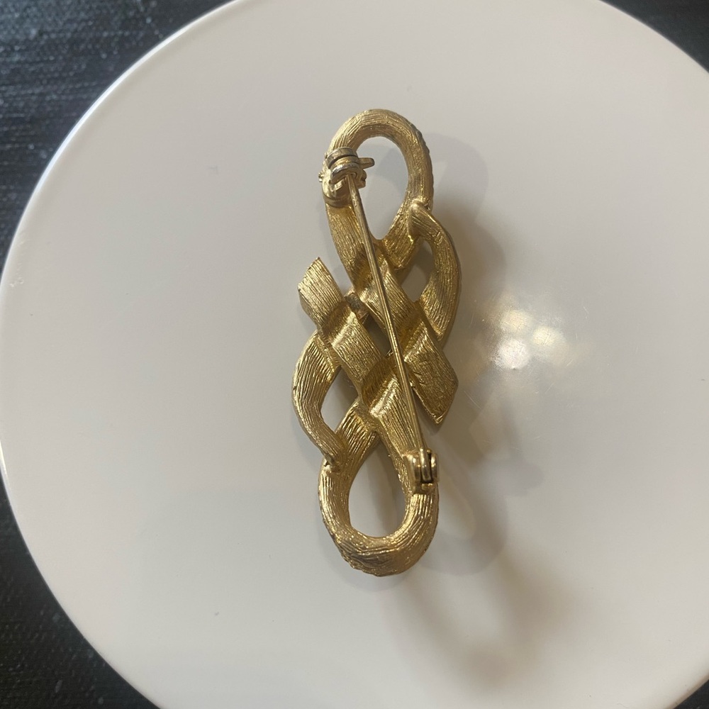 Vintage, ribbon-like brooch - Picture 3 of 6